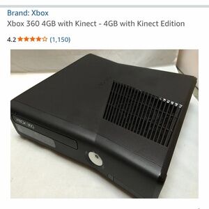 360 4GB Console with Kinect - Black